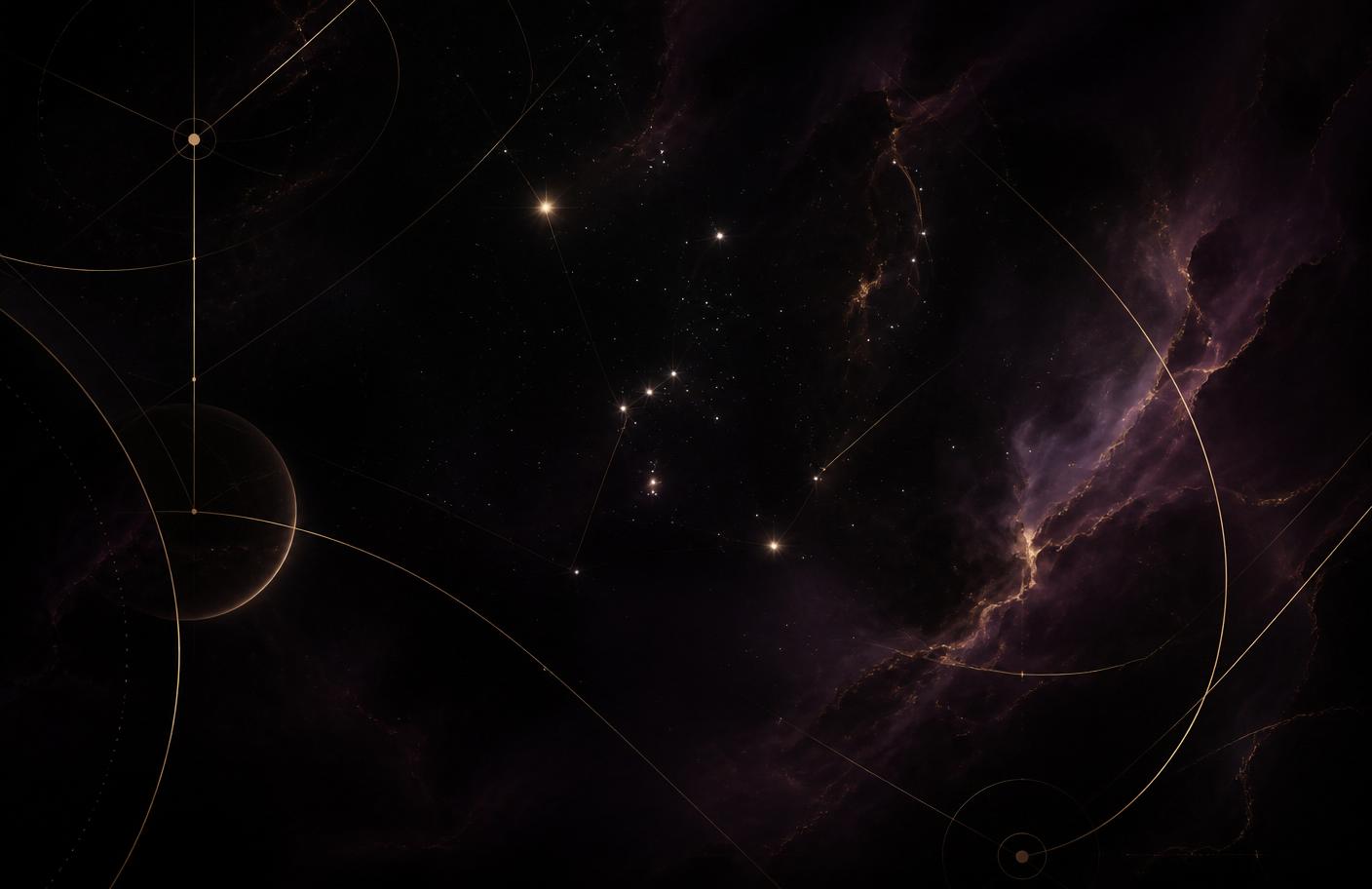 Abstract constellation artwork representing Project Orion